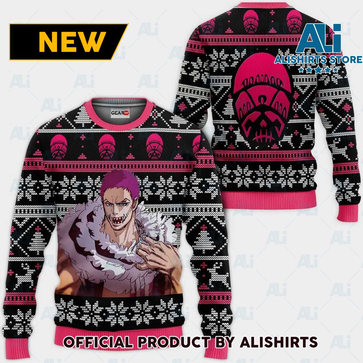 Charlotte Katakuri Ugly Christmas Sweater Custom One Piece Anime