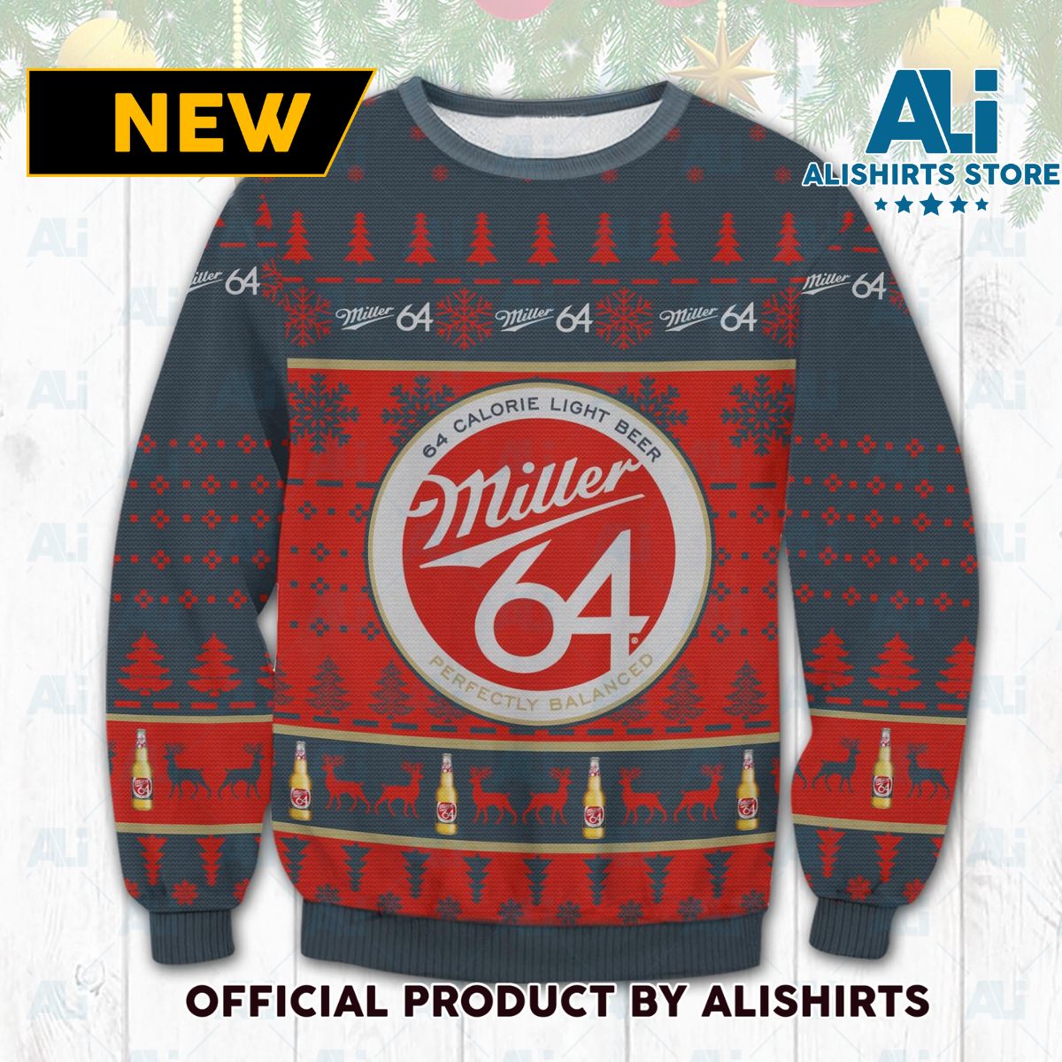 Miller 64 Ugly Christmas Sweater