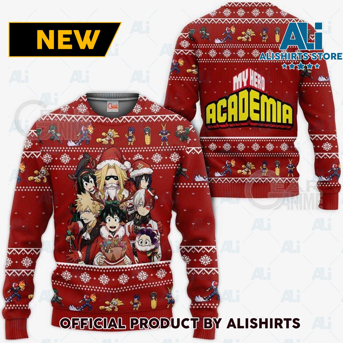 My Hero Academia Ugly Christmas Sweater Anime Custom