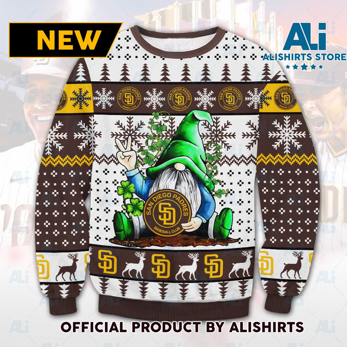 San Diego Padres Gnome Ugly Christmas Sweater