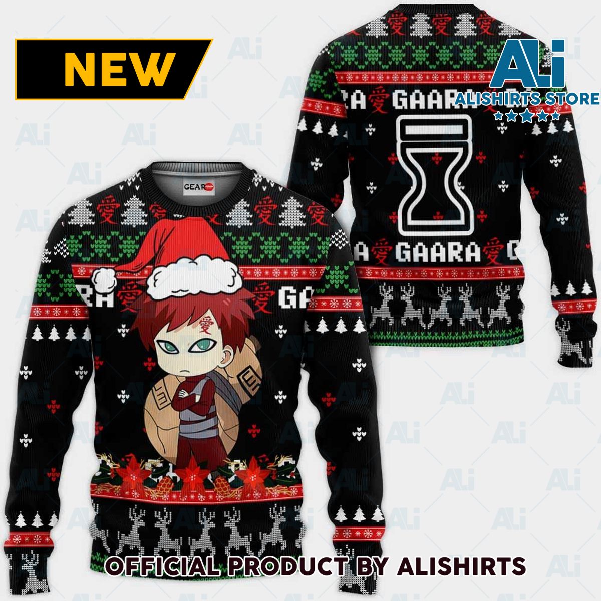 Cute Gaara Ugly Christmas Sweater Custom Nrt Anime