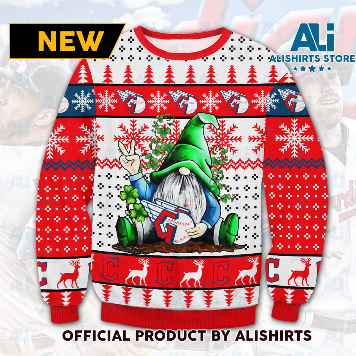 Cleveland Guardians Gnome Ugly Christmas Sweater