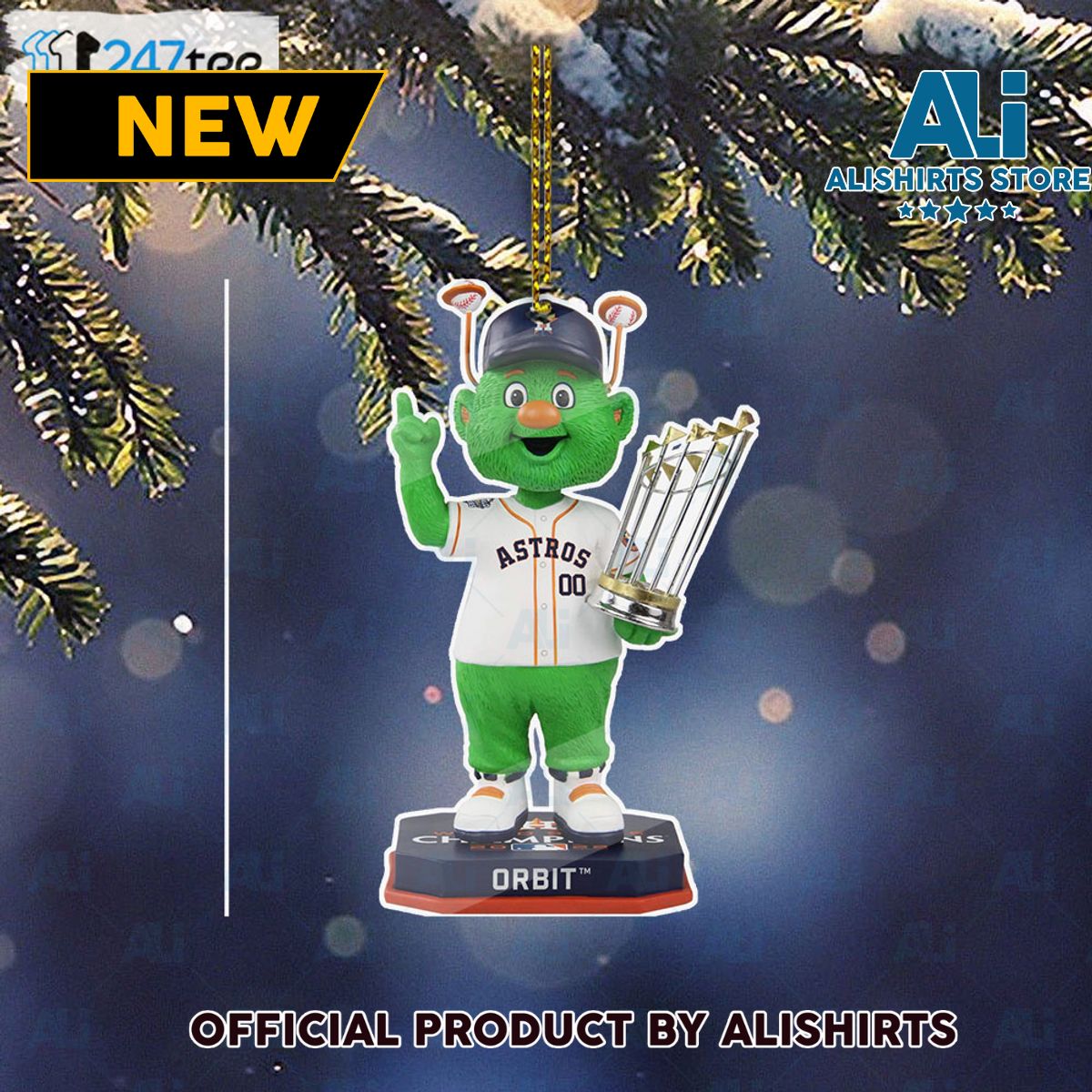 Orbit Houston Astros 2022 World Series Champions Mascot Ornament