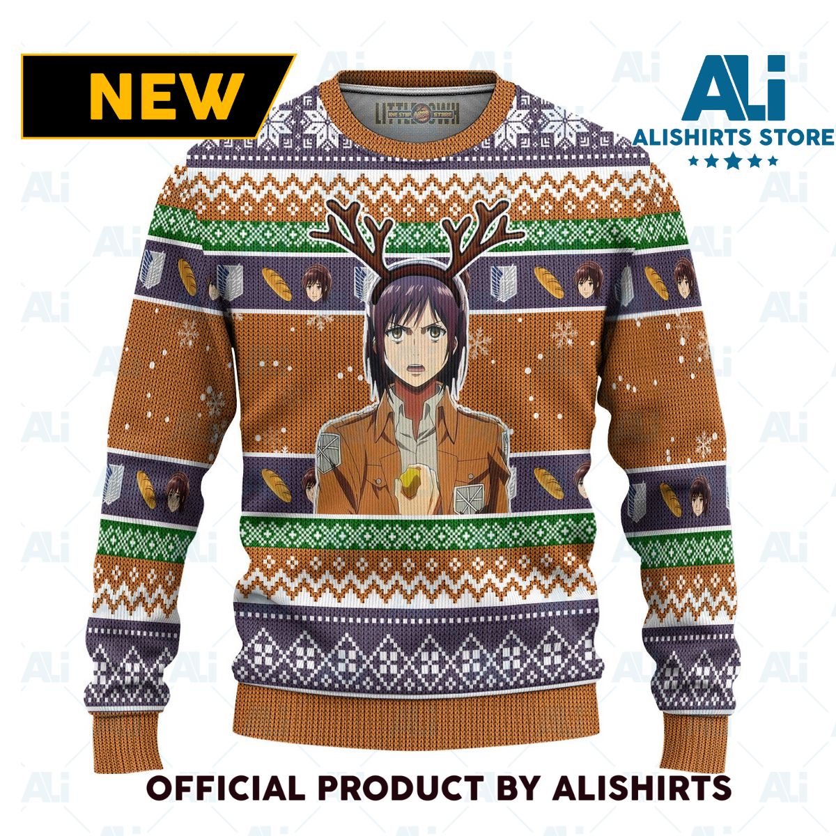 Sasha Blouse Attack On Titan Anime Ugly Christmas Sweater