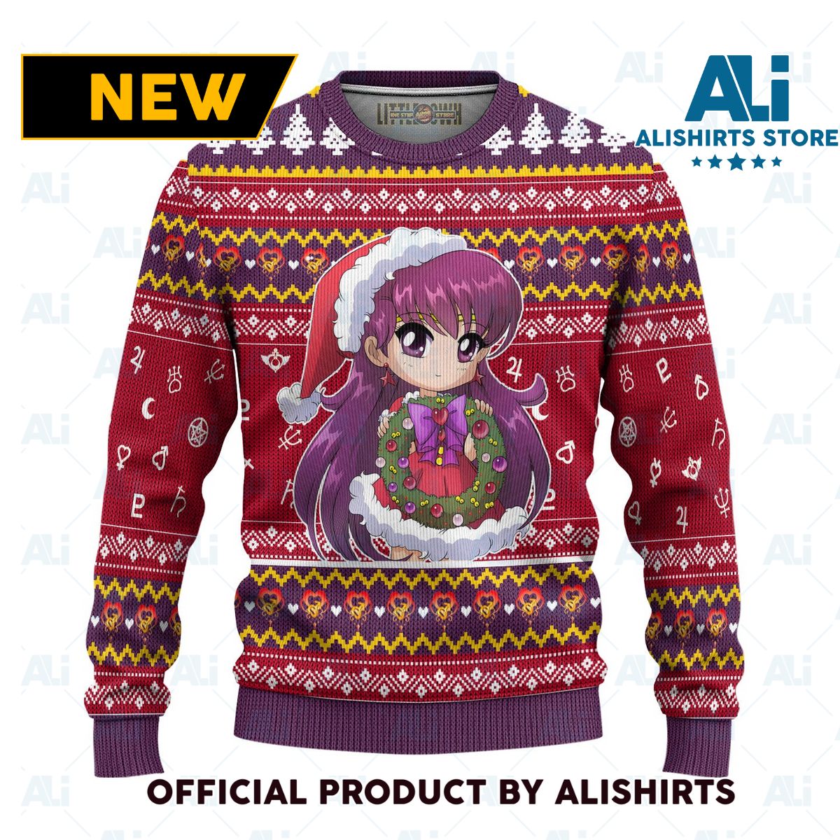 Sailor Mars Ugly Christmas Sweater Sailor Moon Anime