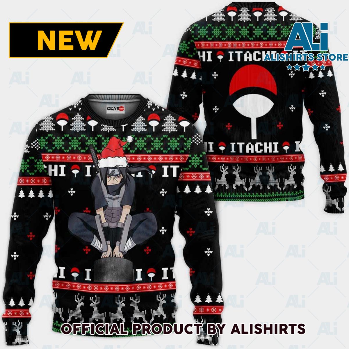 Anbu Itachi Ugly Christmas Sweater Custom Nrt Anime