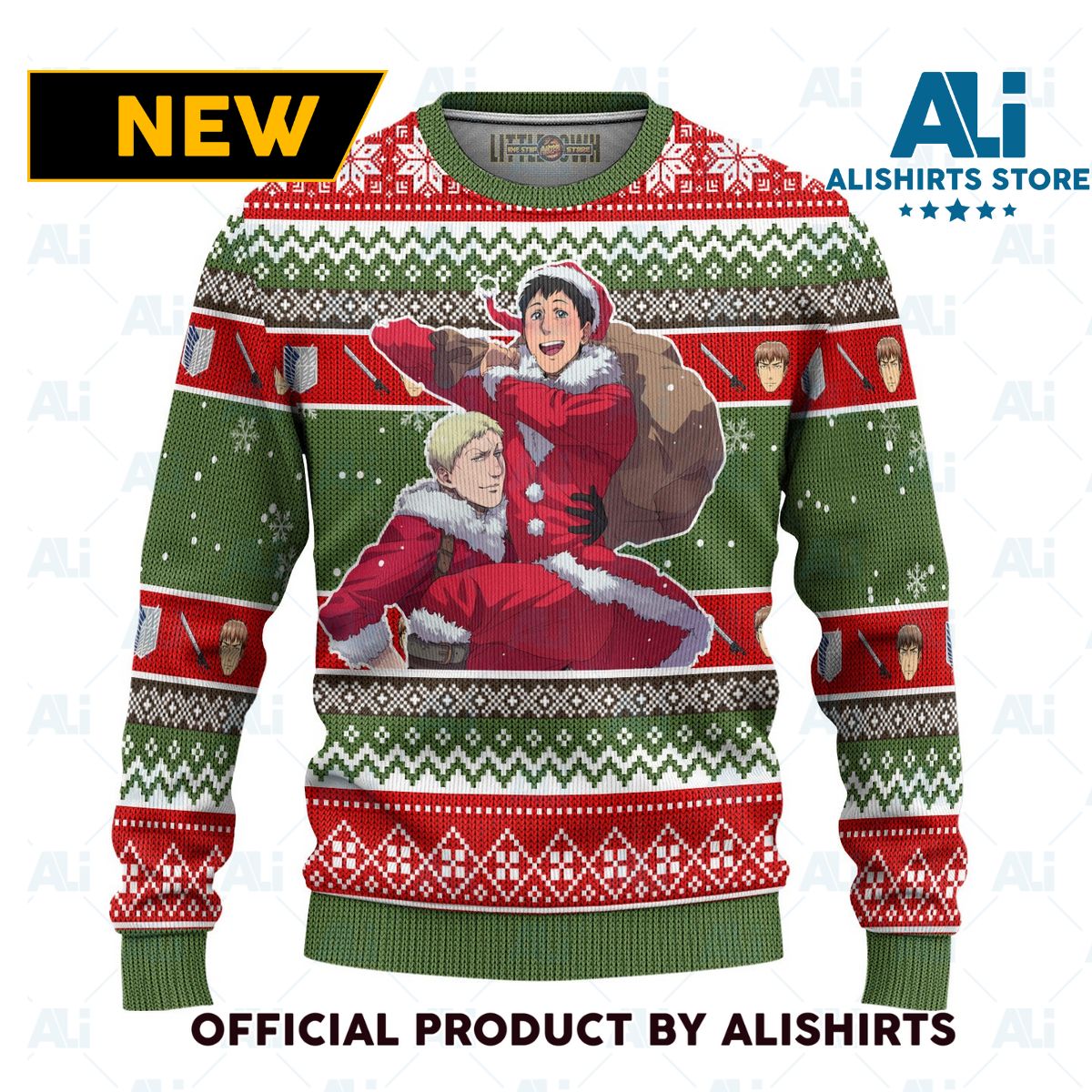 Jean Kirstein Attack On Titan Anime Ugly Christmas Sweater