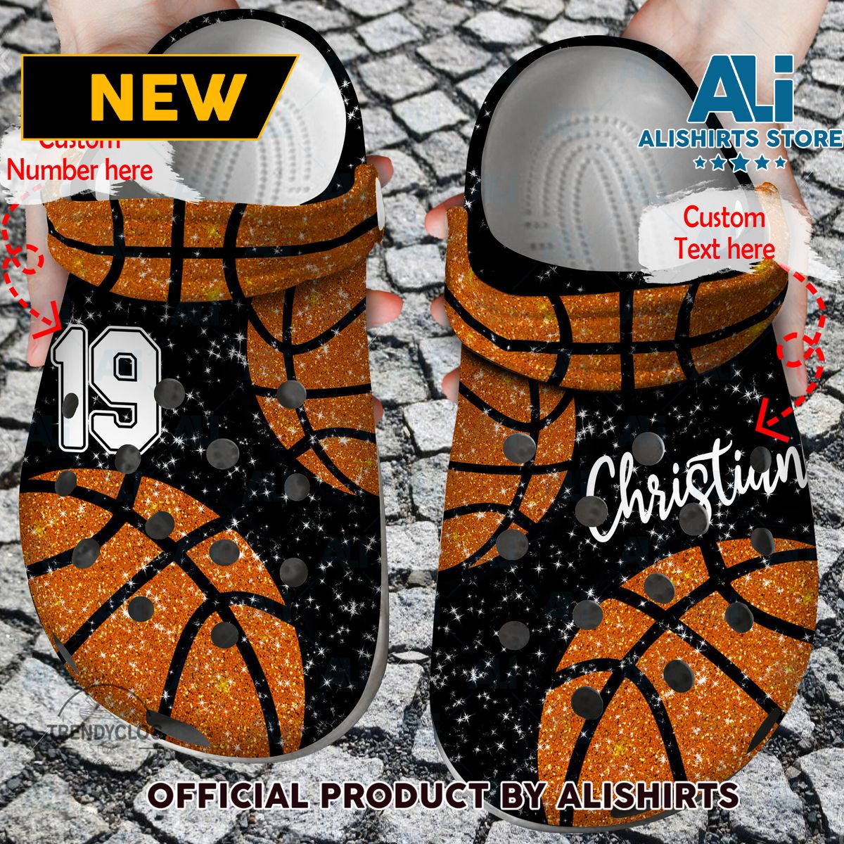 Basketball Glitter Personalized Lover Crocs Crocband Clog Shoes