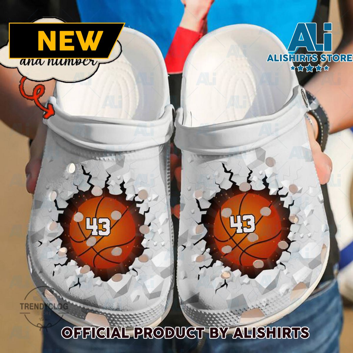 Basketball Personalized Crack Crocs Crocband Clog Shoes