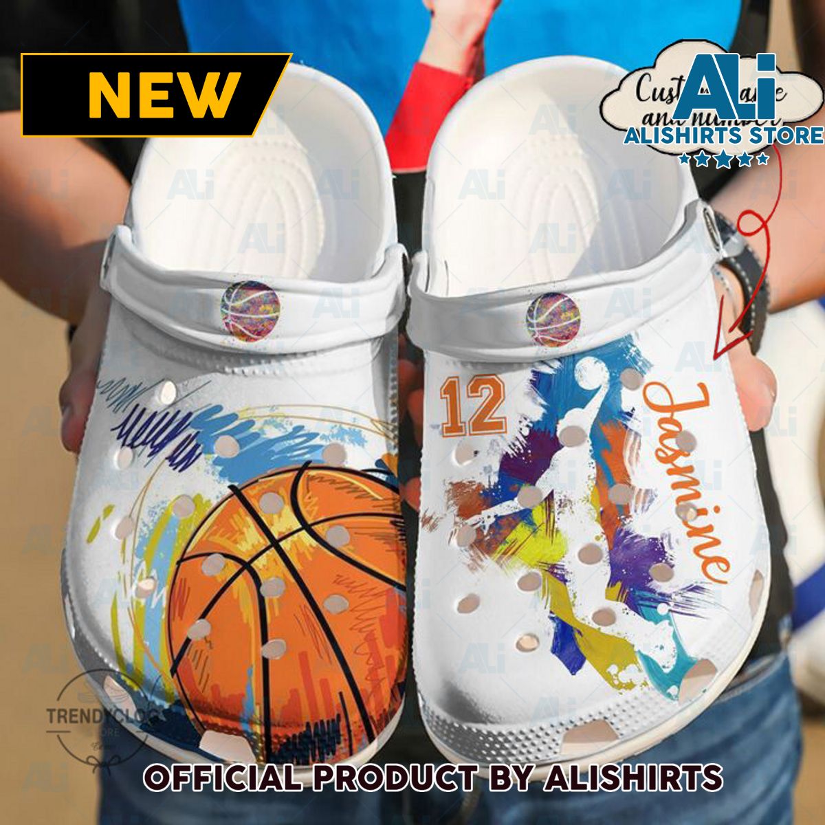 Basketball Personalized Lover Colorful Crocs Crocband Clog Shoes