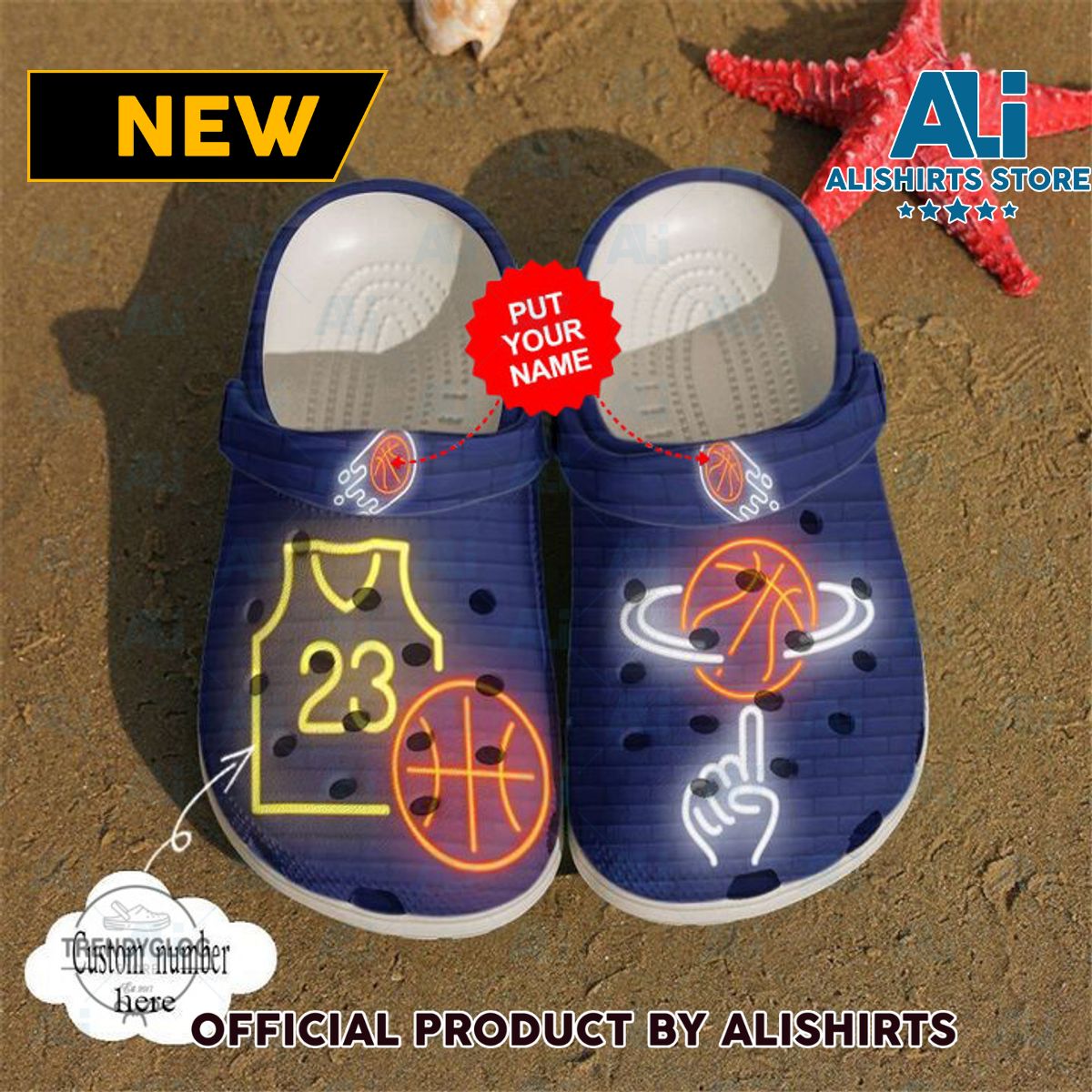 Basketball Personalized Neon Crocs Crocband Clog Shoes