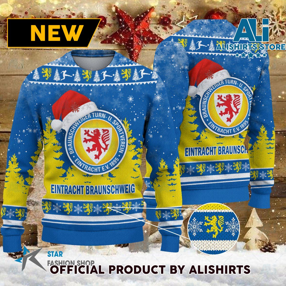 Eintracht Braunschweig Bundesliga Football Christmas sweater jumper