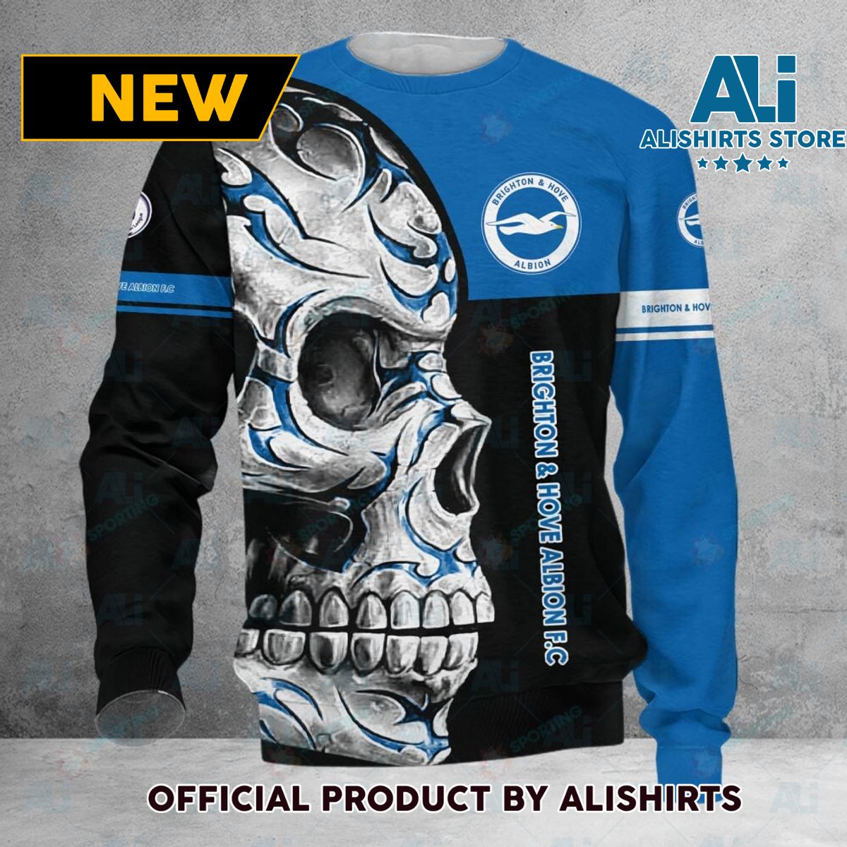 Brighton & Hove Albion FC Premier League Skull Sweater