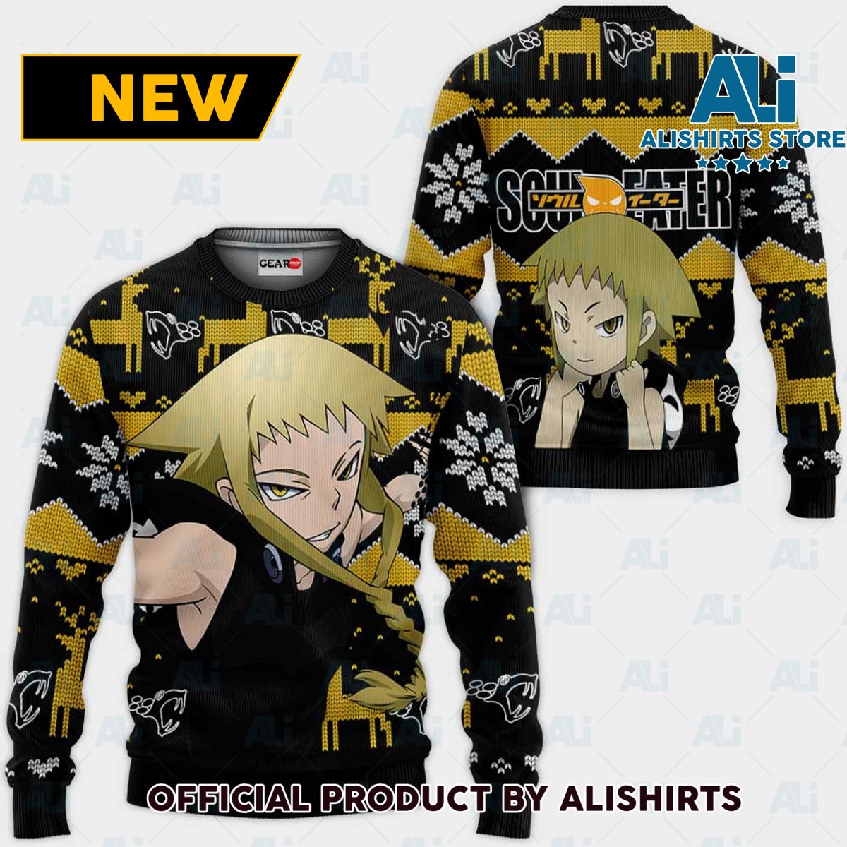 Medusa Gorgon Ugly Christmas Sweater Custom Anime Soul Eater