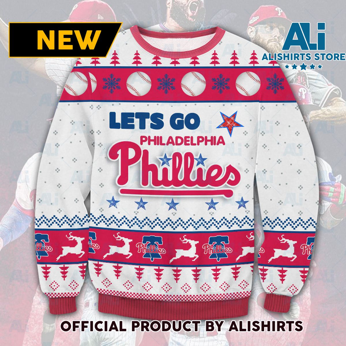 Let's Go Philadelphia Phillies Ugly Sweater