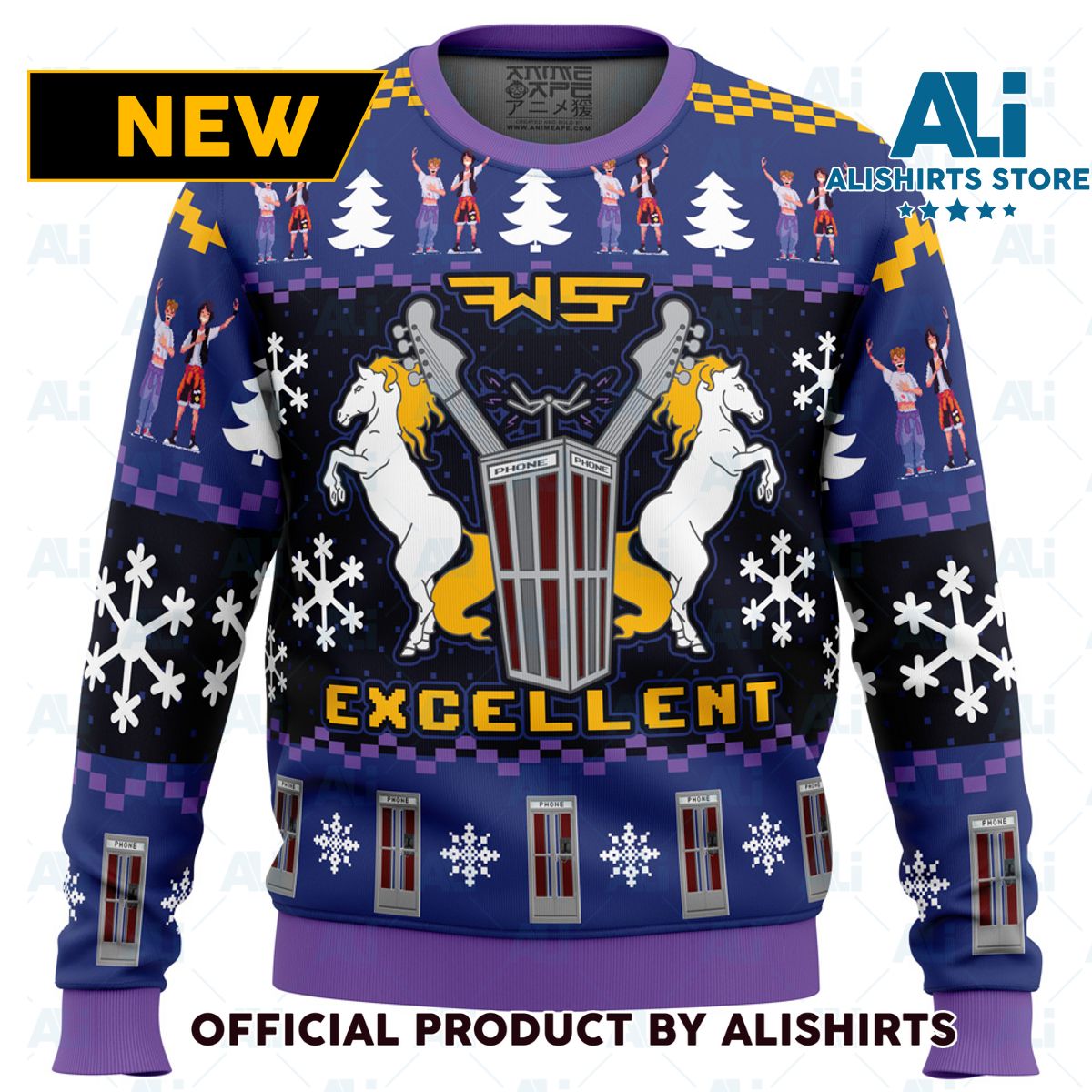 Excellent Bill and Ted Ugly Christmas Sweater