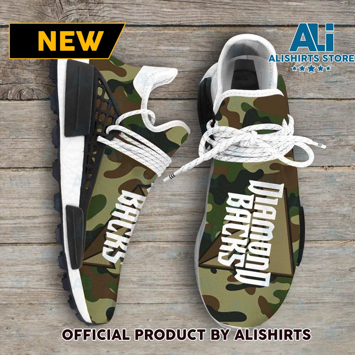 Camo Camouflage Arizona Diamondbacks MLB Sport Teams NMD Human Race Adidas NMD Sneakers