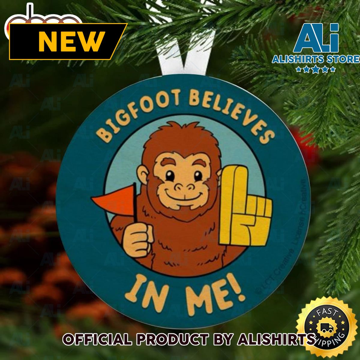 Bigfoot Believe In Me Christmas Tree Bigfoot Yard Ornament