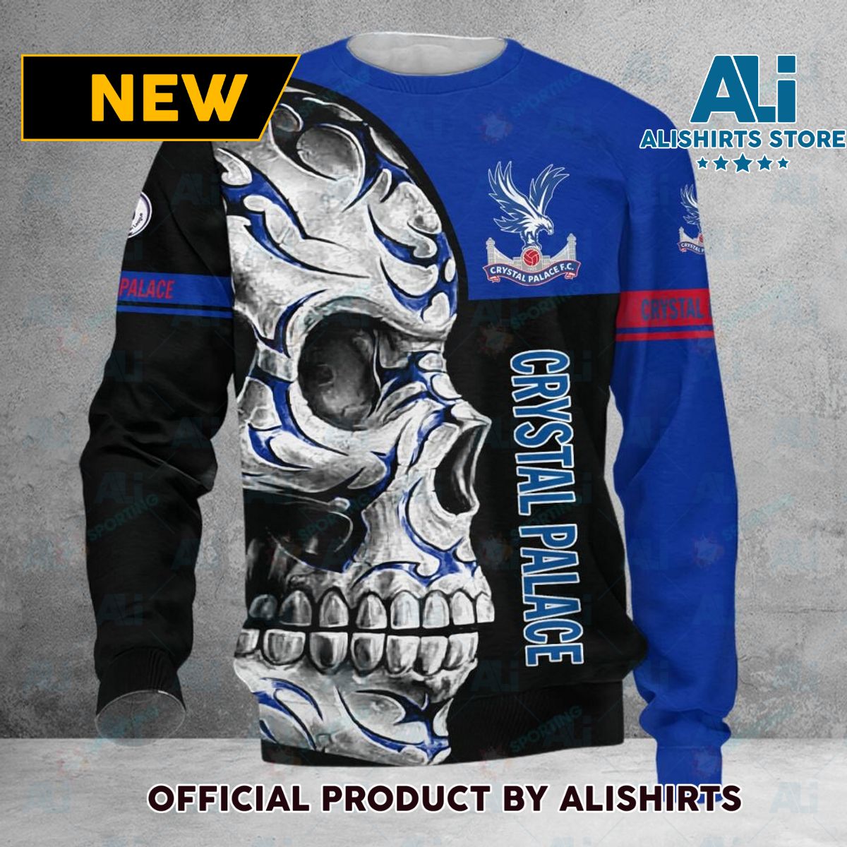 Crystal Palace FC Premier League Skull Sweater