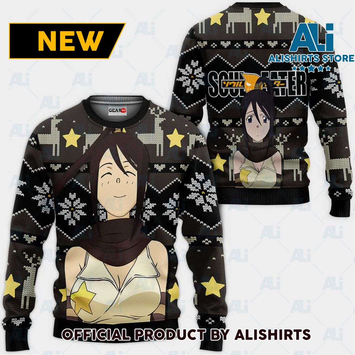 Tsubaki Nakatsukasa Ugly Christmas Sweater Custom Anime Soul Eater