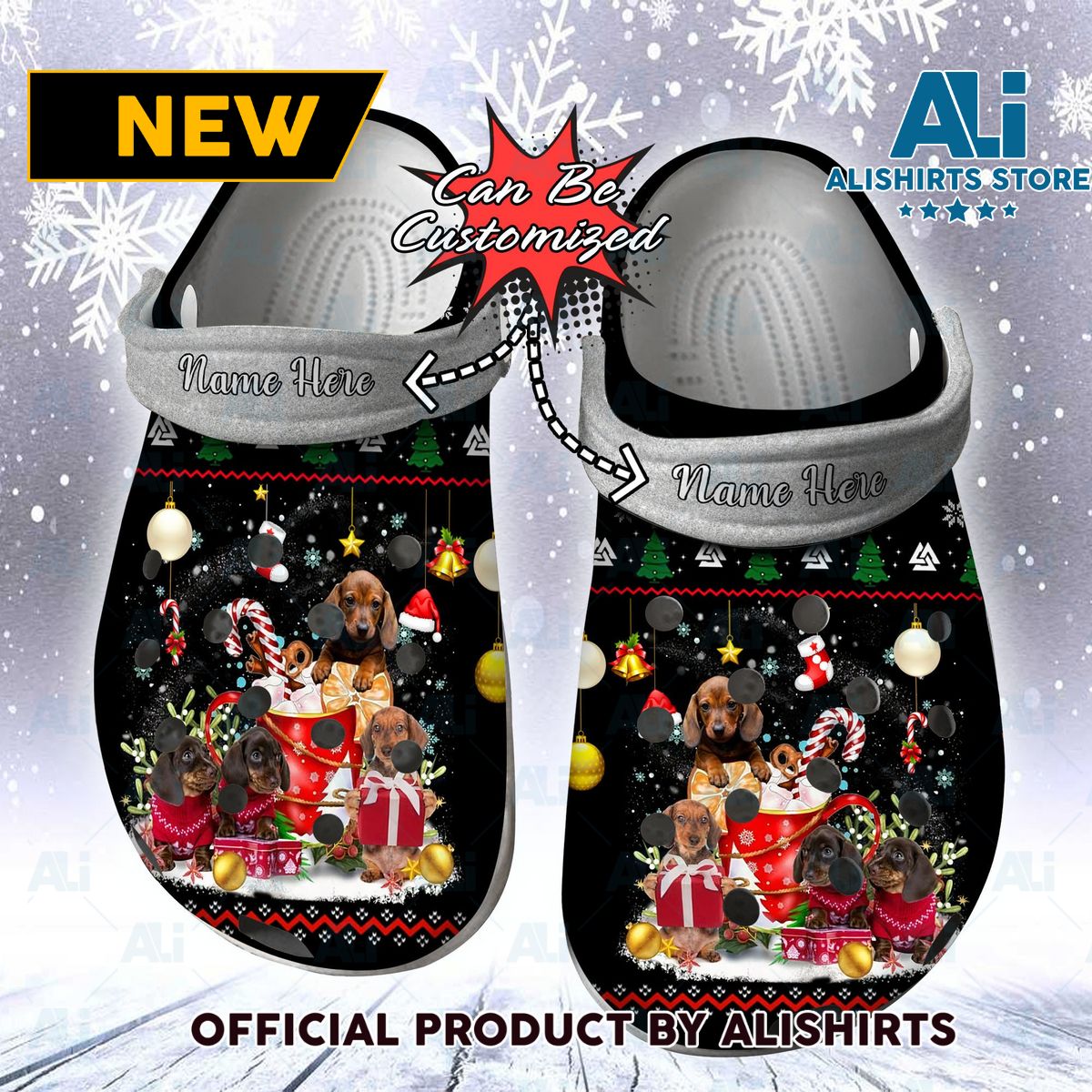 Dachshund Christmas Gang Crocs Crocband Clog Shoes Thanksgiving Christmas Gifts