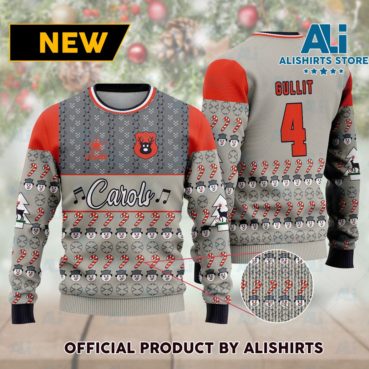 GULLIT  4 CAROLS CHRISTMAS JUMPER SWEATER