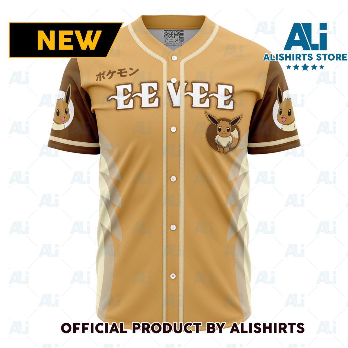 Eevee Eeveelution Pokemon Baseball Jersey - PY71