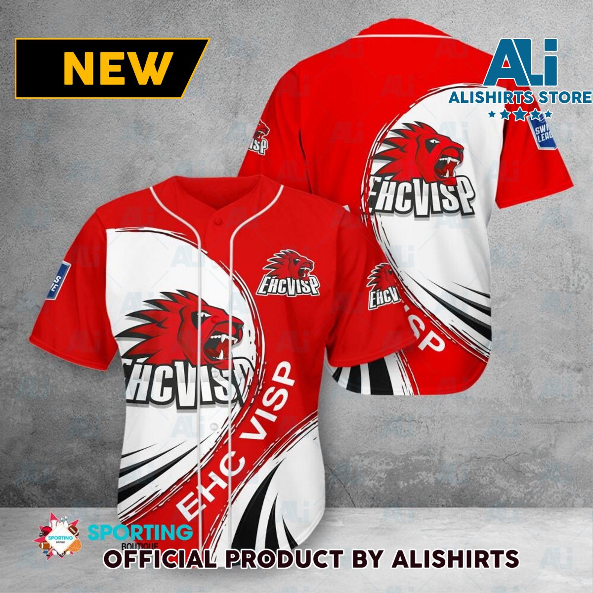 EHC Visp Swiss League Baseball Jersey