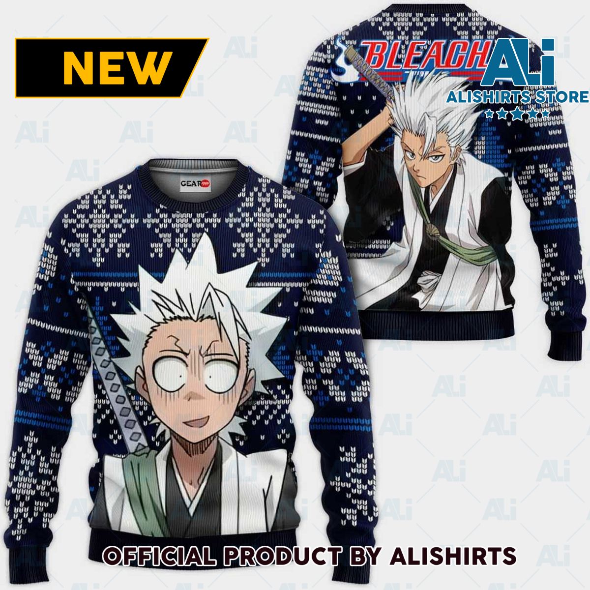 Toshiro Hitsugaya Ugly Christmas Sweater Custom Anime Bl
