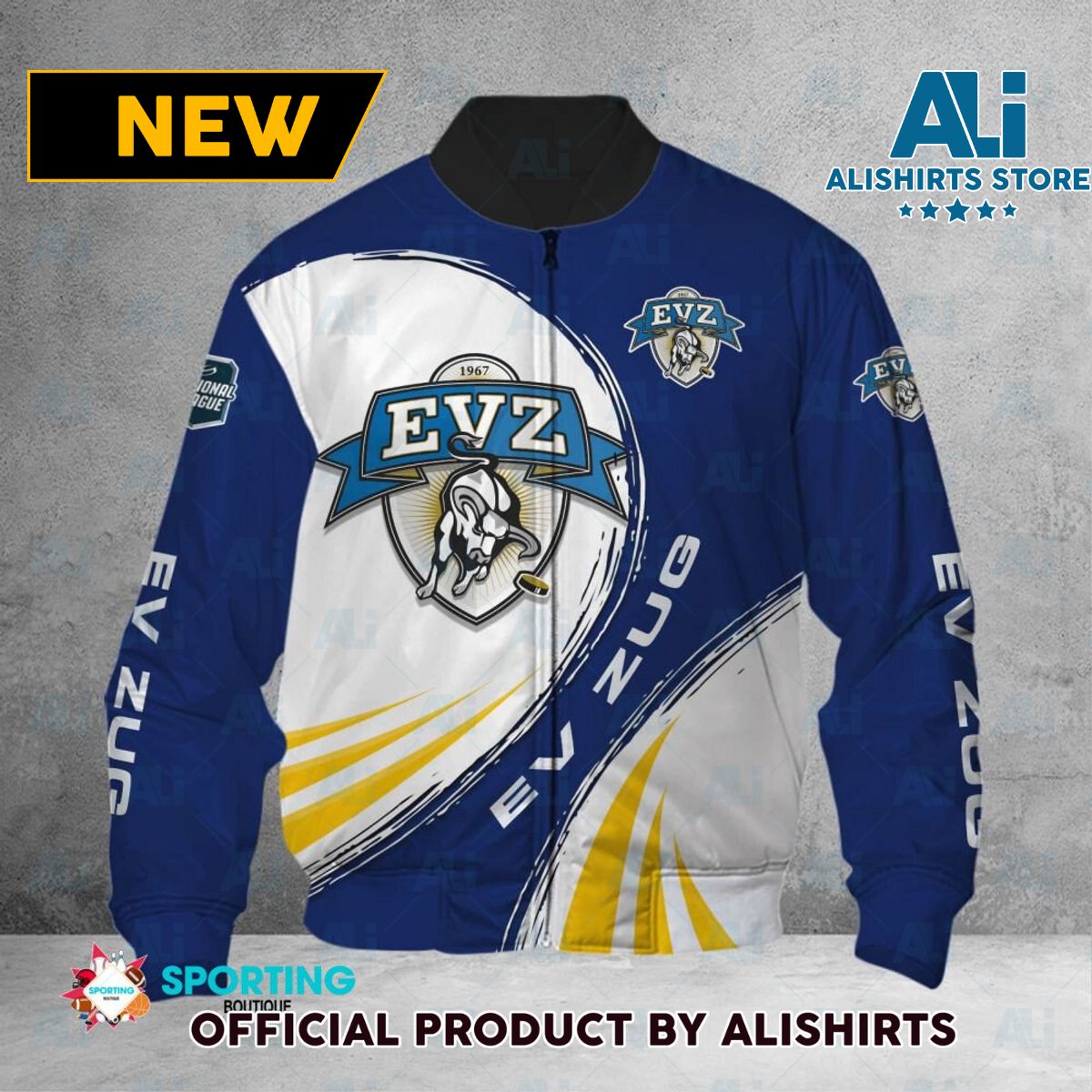 EV Zug Swiss League Hockey Bomber Jacket