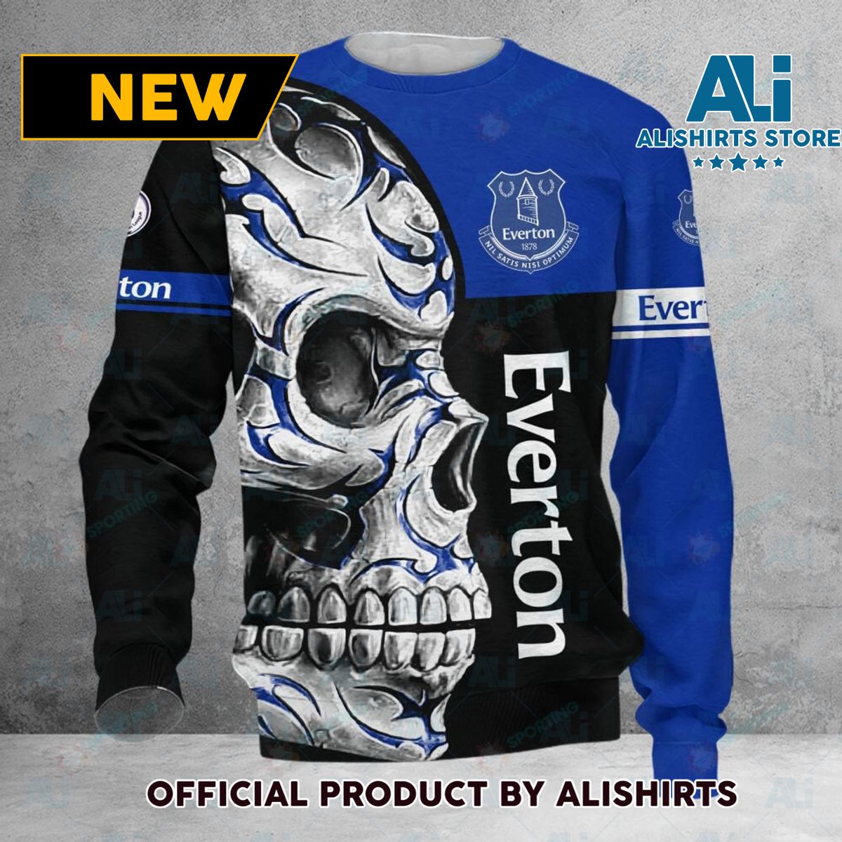 Everton FC Premier League Skull Sweater