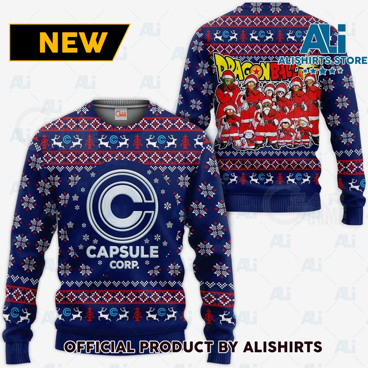 Capsule Ugly Christmas Sweater DB Anime Idea