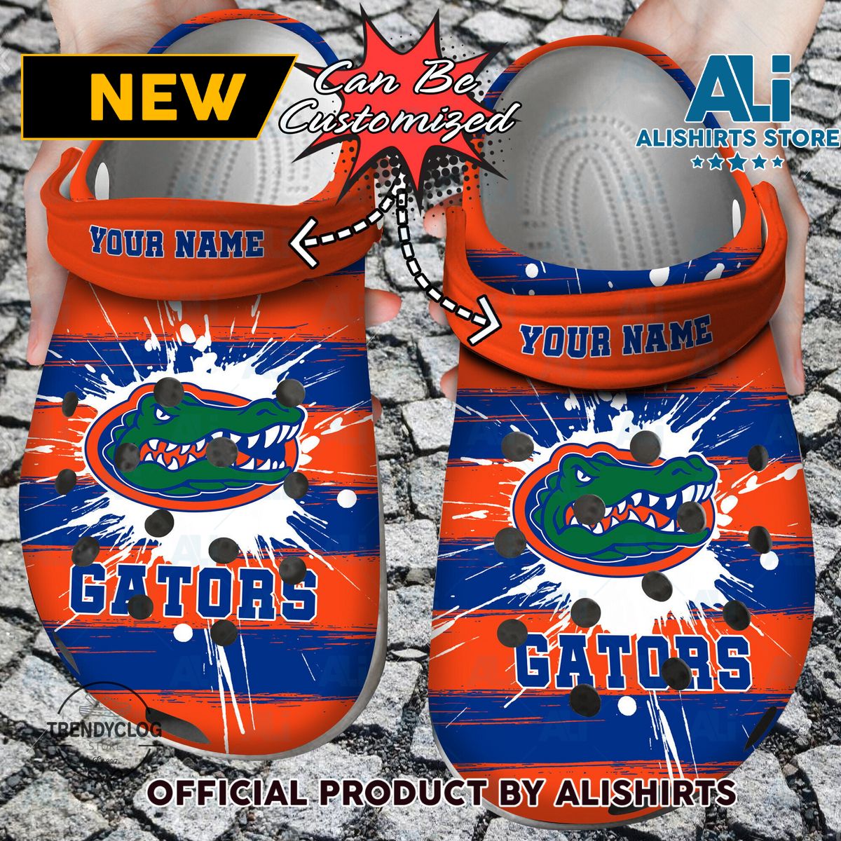 Florida Gators Sport University Spoon Graphics Watercolour Crocs Crocband Clog Shoes