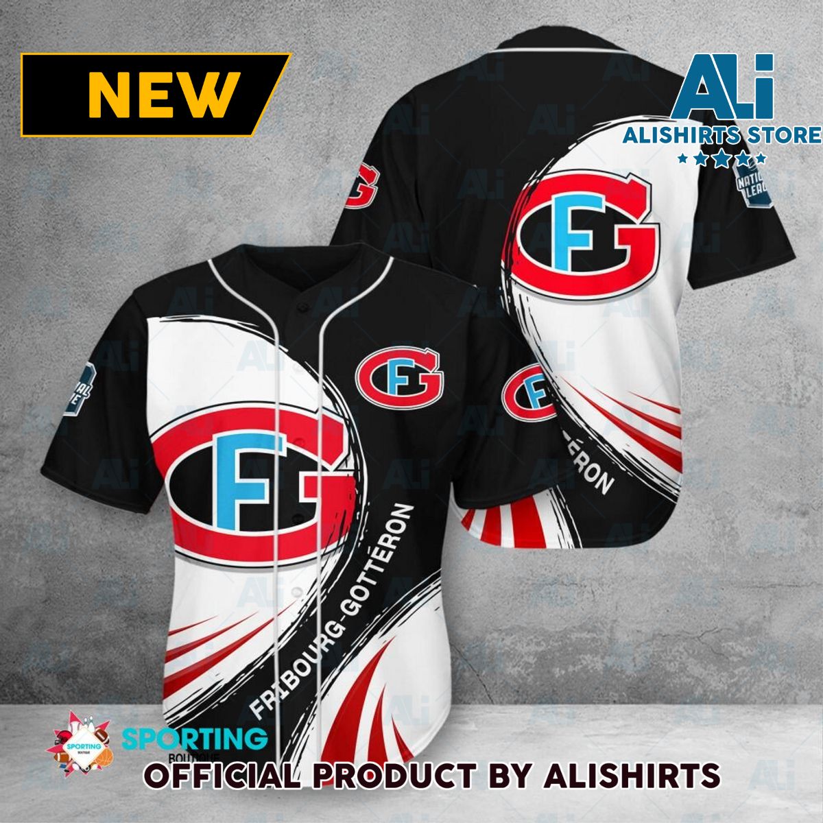 Fribourg-Gotteron Swiss League Baseball Jersey