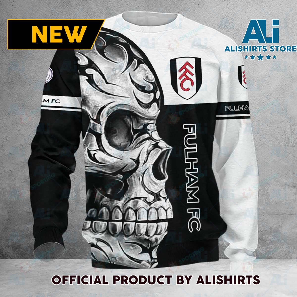 Fulham FC Premier League Skull Sweater