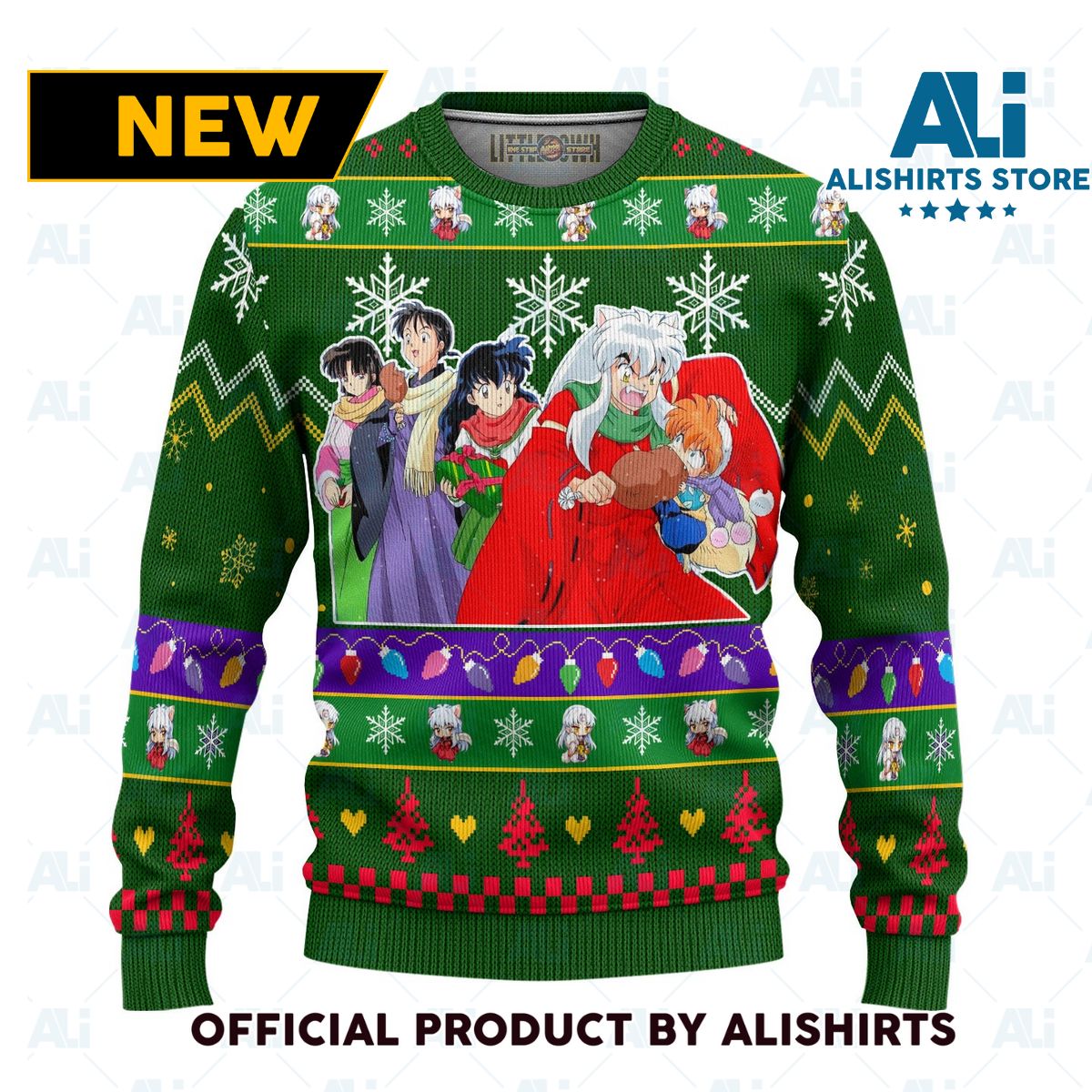 Inuyasha Anime Ugly Christmas Sweater Inuyasha