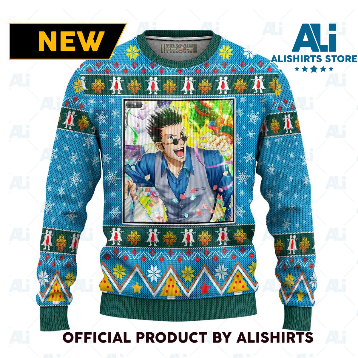 Leorio Paradinight Anime Ugly Christmas Sweater Hunter X Hunter