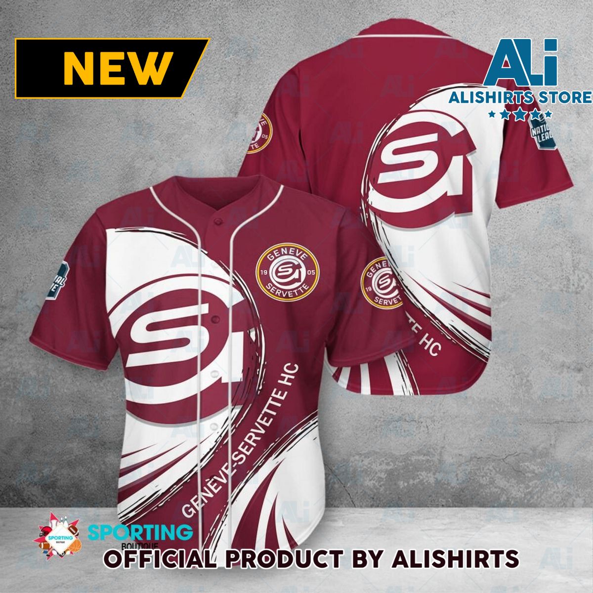 Geneve-Servette HC Swiss League Baseball Jersey