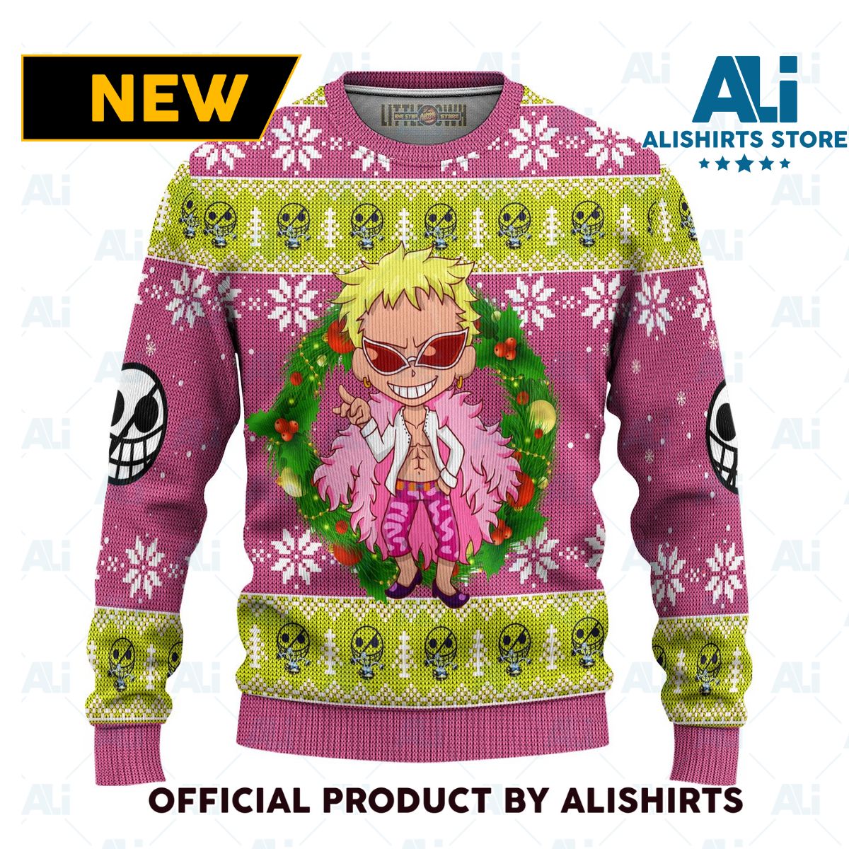 One Piece ‚Äì Donquixote Anime Ugly Christmas Sweater