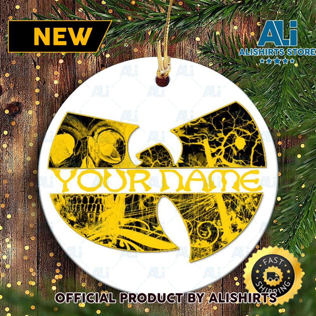 Wu Tang Clan Custom Name Logo Wu Tang Christmas Ornament