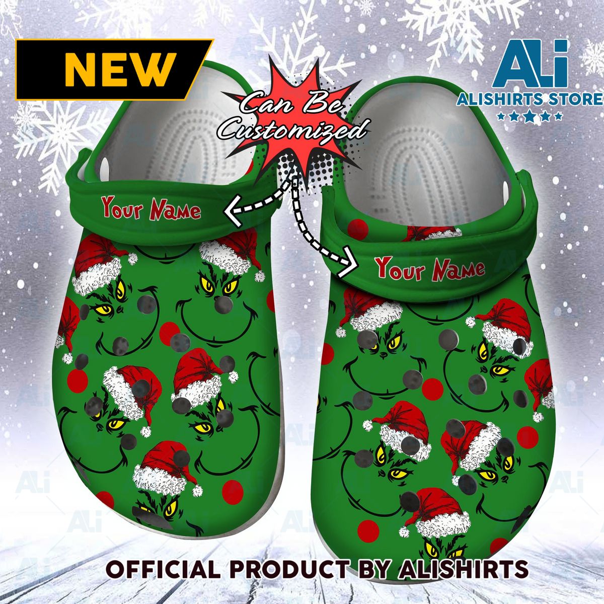 Grinch Face Christmas Green Crocband Crocs Crocband Clog Shoes