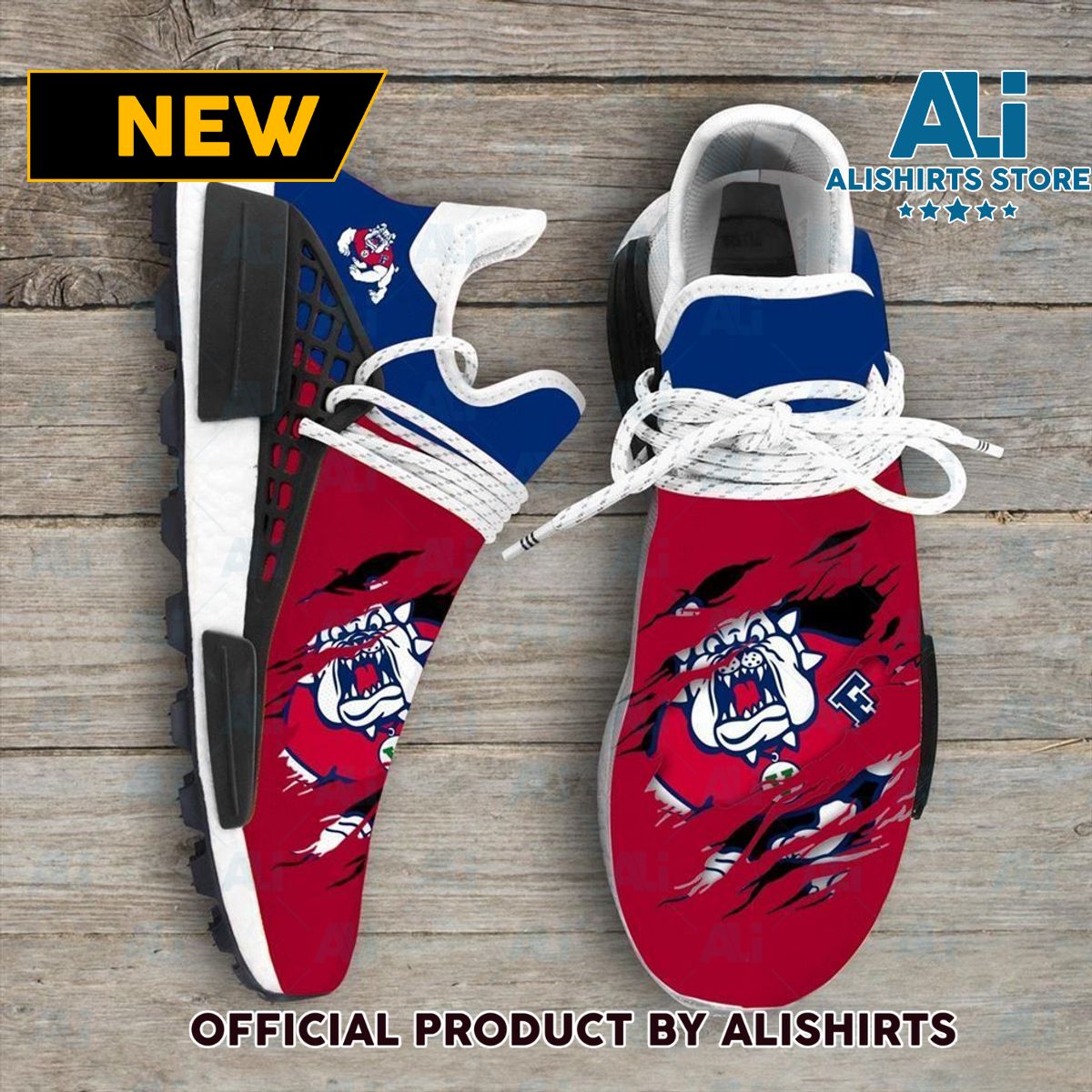 Fresno State Bulldogs NCAA Sport Teams Human Race Adidas NMD Sneakers