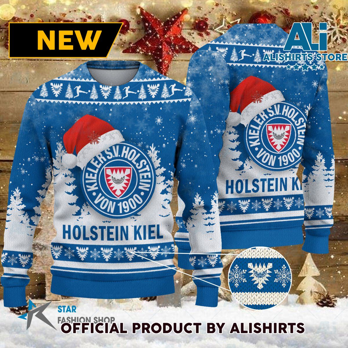 Holstein Kiel Bundesliga Football Christmas sweater jumper