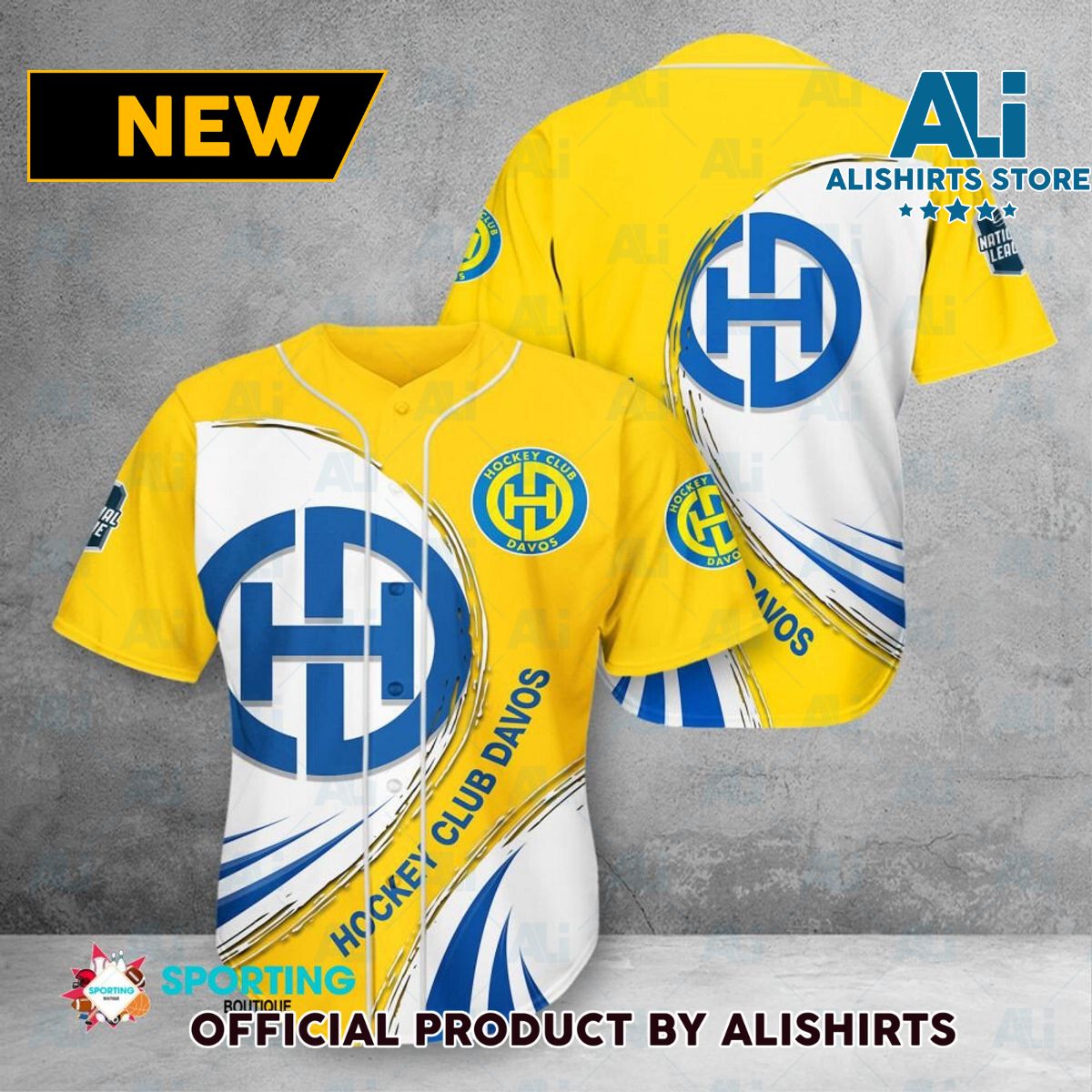 HC Davos Swiss League Baseball Jersey