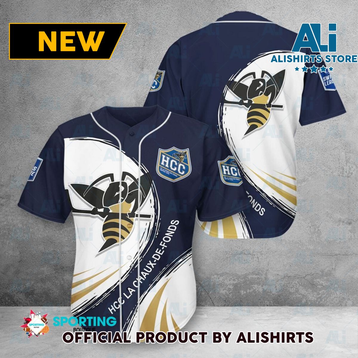 HC La Chaux-de-Fonds Swiss League Baseball Jersey