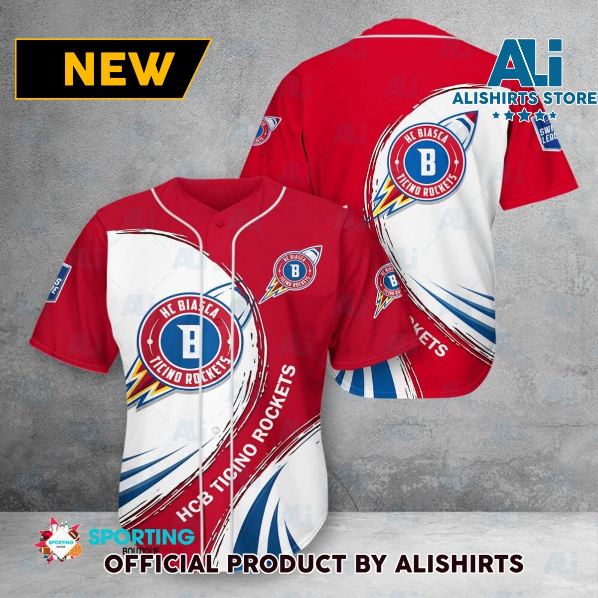 HCB Ticino Rockets Swiss League Baseball Jersey