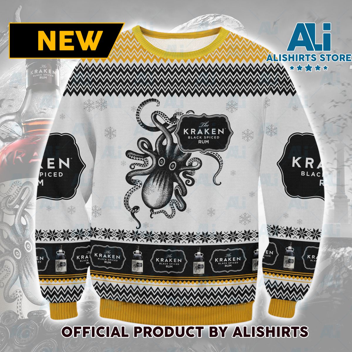 Kraken Rum Ugly Christmas Sweater