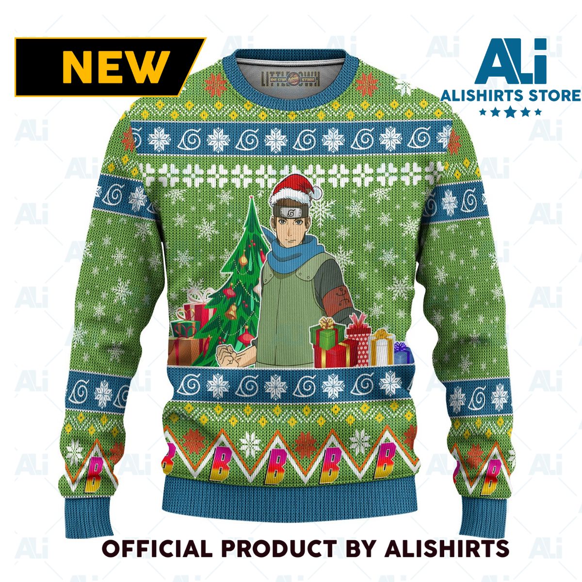 Konohamaru Sarutobi Anime Ugly Christmas Sweater Custom Boruto