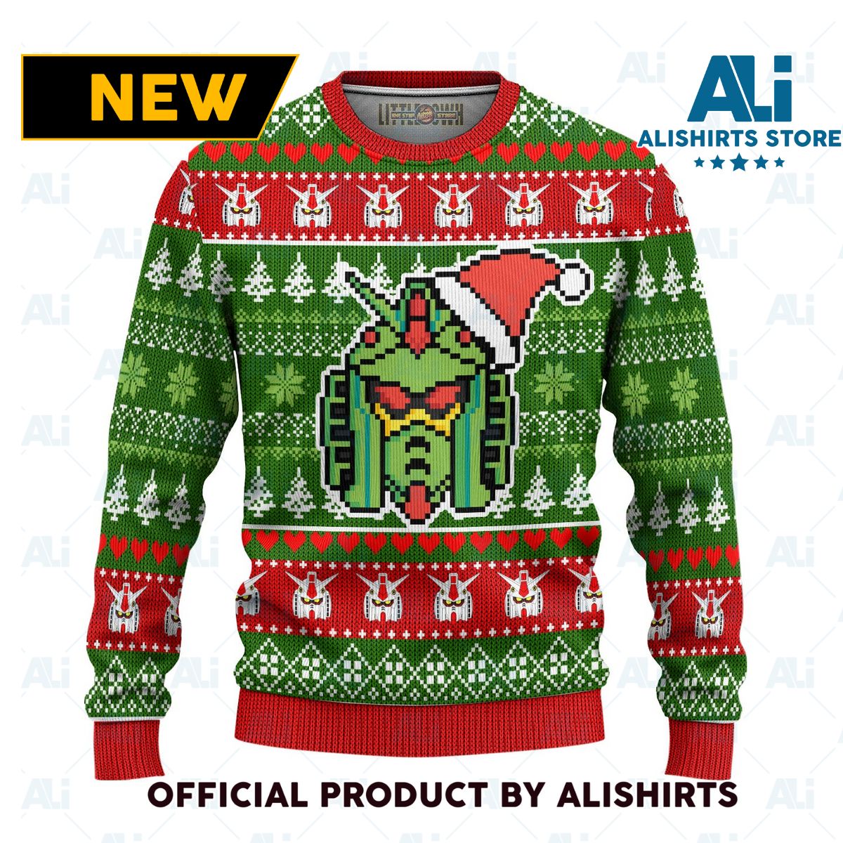 Gundam Anime Ugly Christmas Sweater Custom