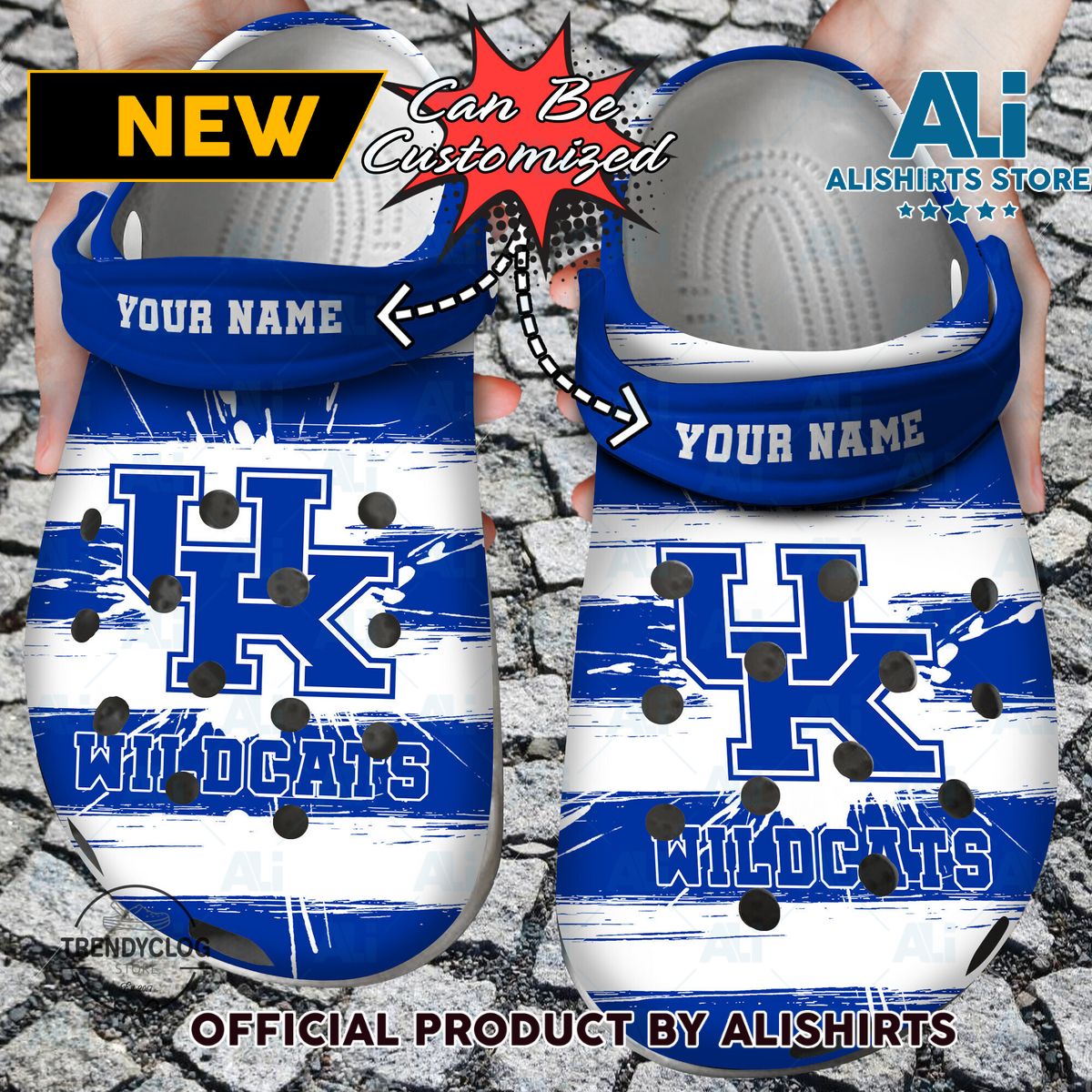 Kentucky Wildcats  Sport University Spoon Graphics Watercolour Crocs Crocband Clog Shoes